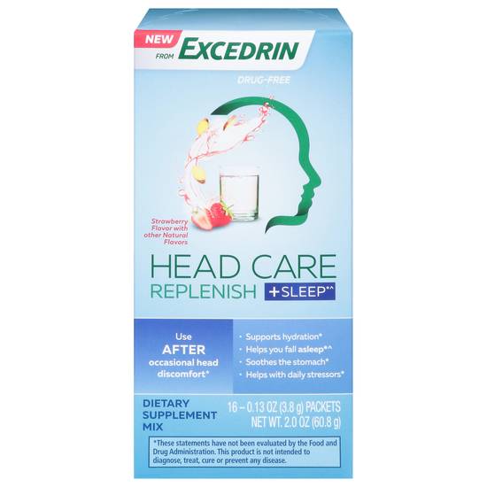Excedrin Head Care Replenish +Sleep Dietary Supplement (16 ct)