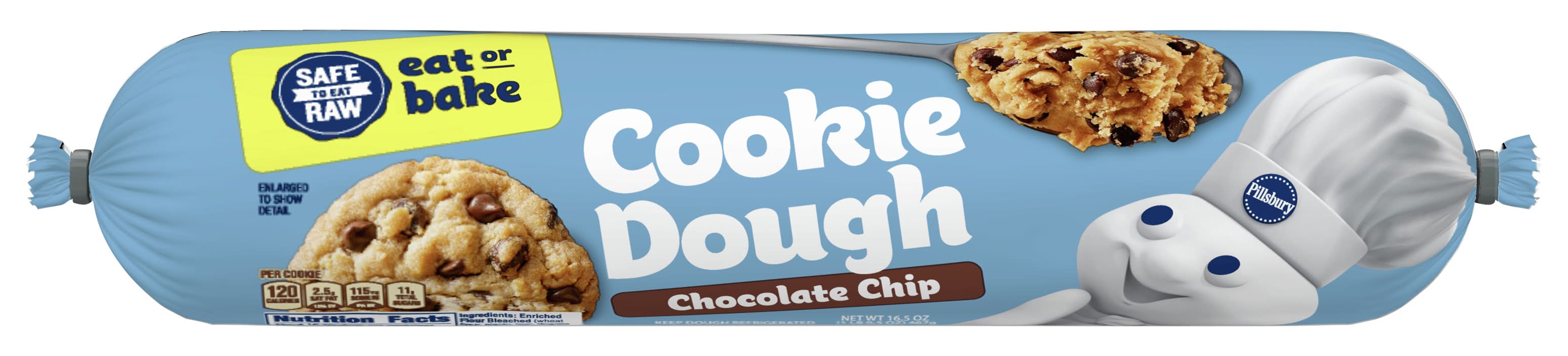 Pillsbury Refrigerated Cookie Dough, Chocolate Chip (16.5 oz)