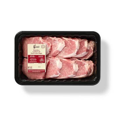 Boneless Center Cut Pork Loin Chops Family Pack - price per lb - Good & Gather™