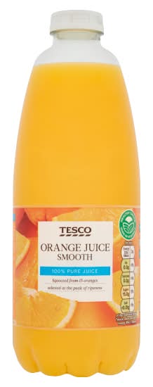 Tesco Orange, 100% Pure Juice Smooth (1L)