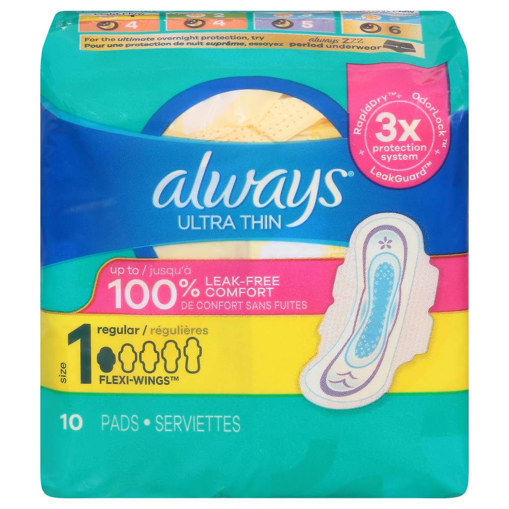 Always Ultra Thin Regular Absorbency Pads