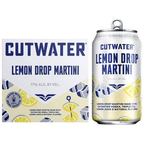 Cutwater Spirits Martini Vodka (4 pack, 12 fl oz) (lemon drop)