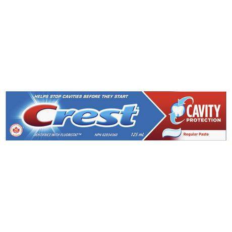 Crest dentifrice anticarie régulier (125ml) - cavity protection toothpaste (125 ml)