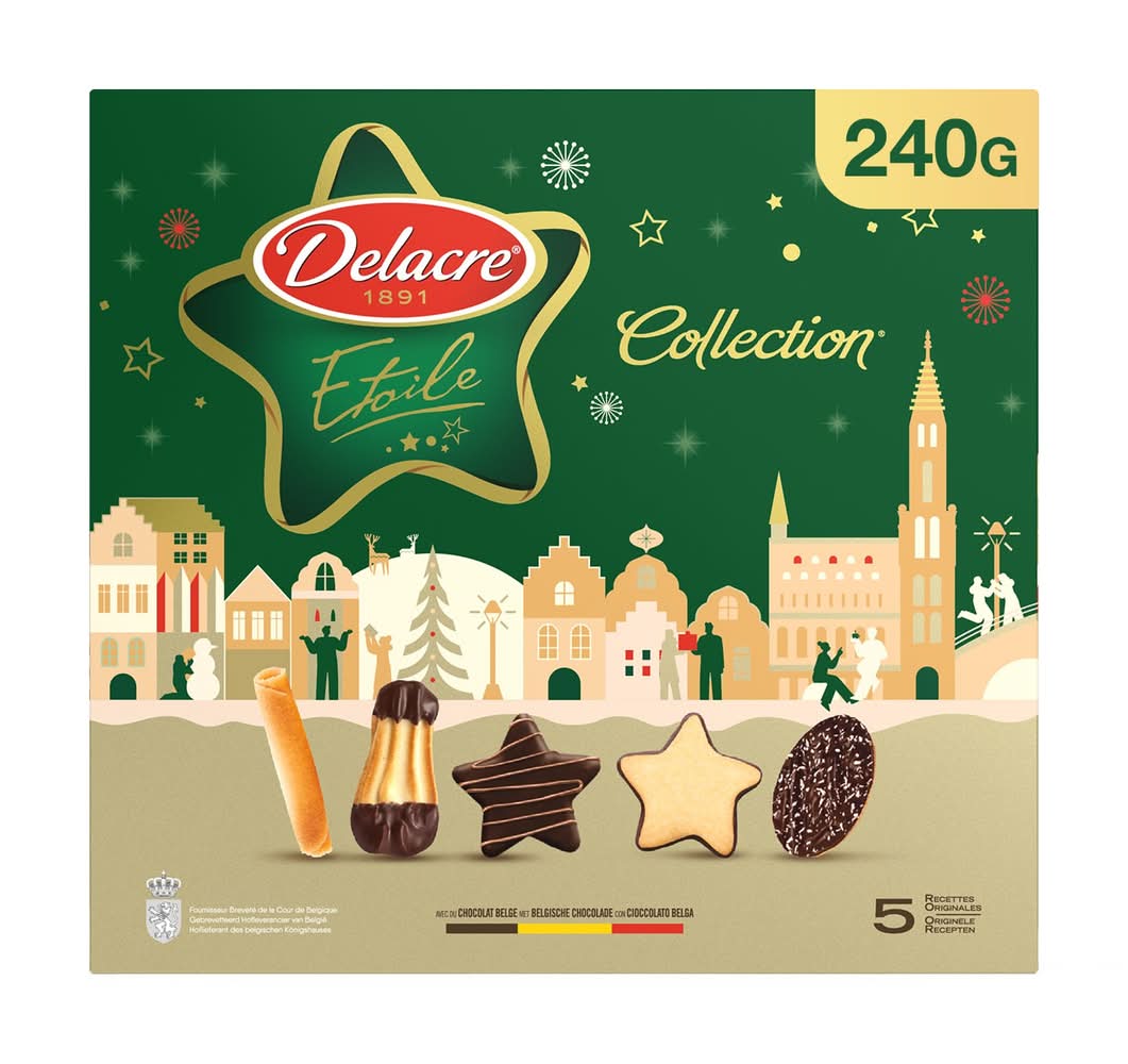Delacre - Assortiment de biscuits étoile collection noël (240g)