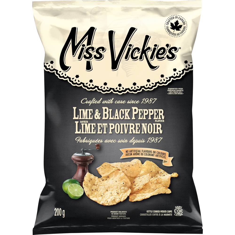 Miss Vickie's Lime & Black Pepper Chips (200 g)