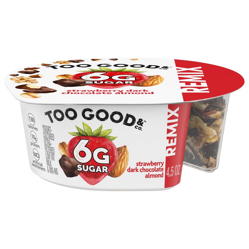 Too Good & Co. Remix Yogurt Cup, Strawberry - Dark Chocolate - Almond (4.5 oz)