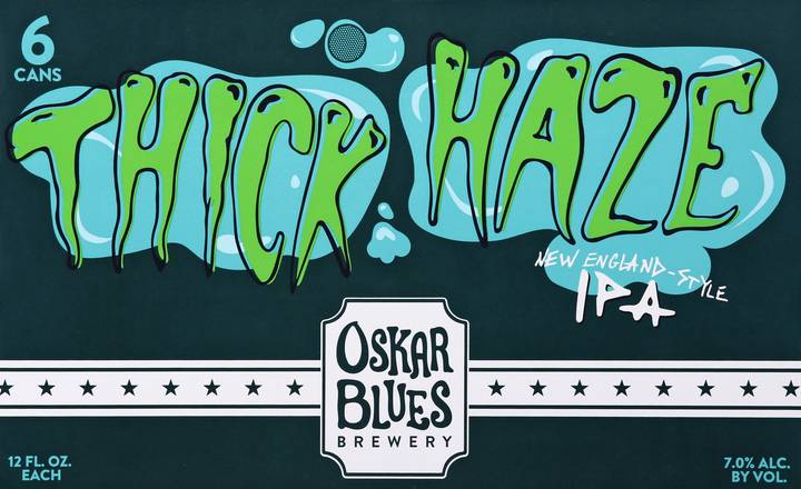 Oskar Blues Brewery Hazy Blues Juicy Ipa Beer (6 pack, 12 fl oz)