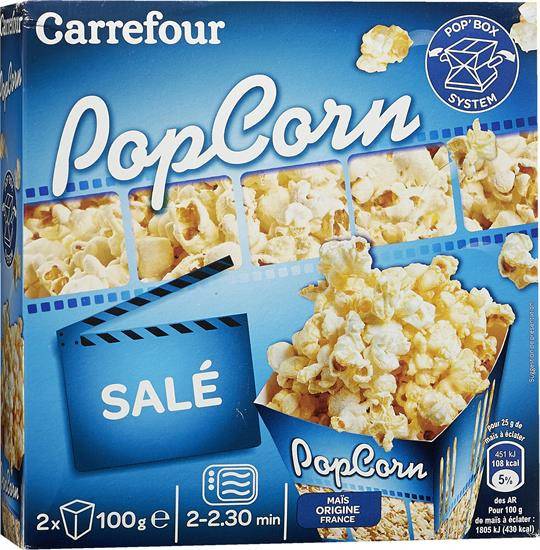 Pop corn salé SIMPL : le paquet de 100g à Prix Carrefour