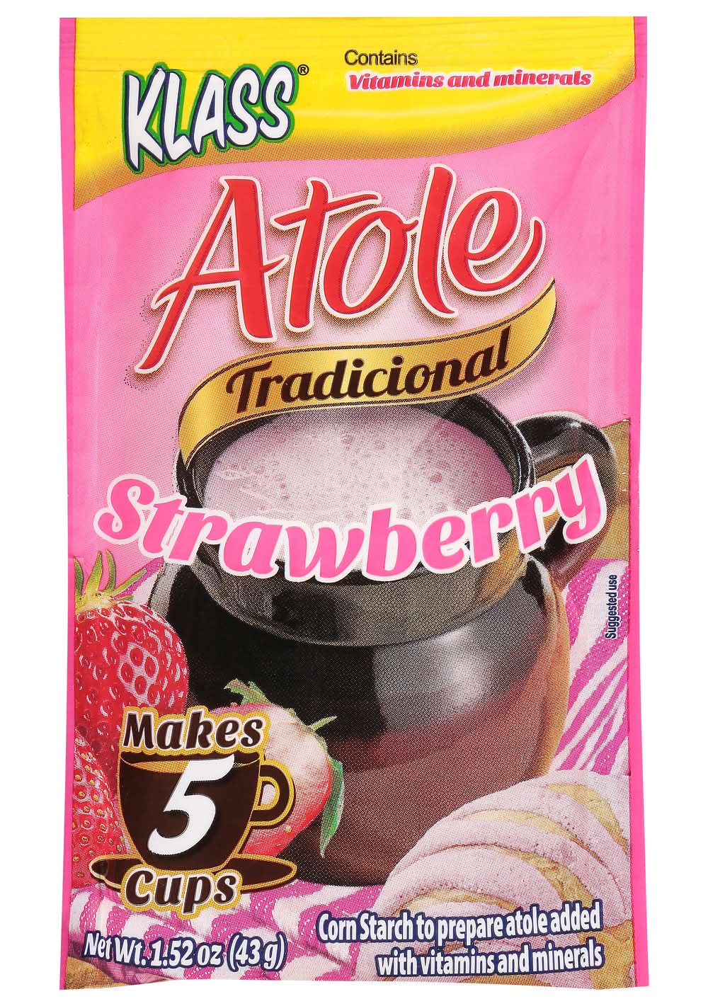 Klass Atole Drink Mix Fresa (1.52 oz)