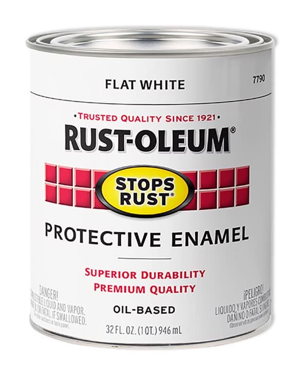 Rust-Oleum Stops Rust Indoor And Outdoor Flat White Oil-Based Protective Paint 1 Qt
