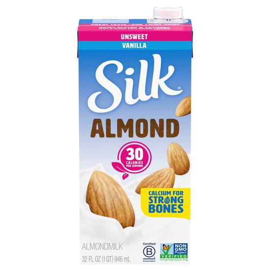 Silk Dairy Free Unsweetened Vanilla Almondmilk (32 fl oz)
