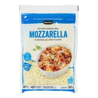 Selection fromage mozzarella râpé (320 g) - shredded mozzarella cheese (320 g)