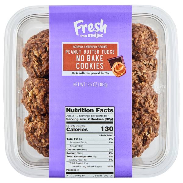 Fresh From Meijer No Bake Peanut Butter Fudge Cookies (13.5 oz)