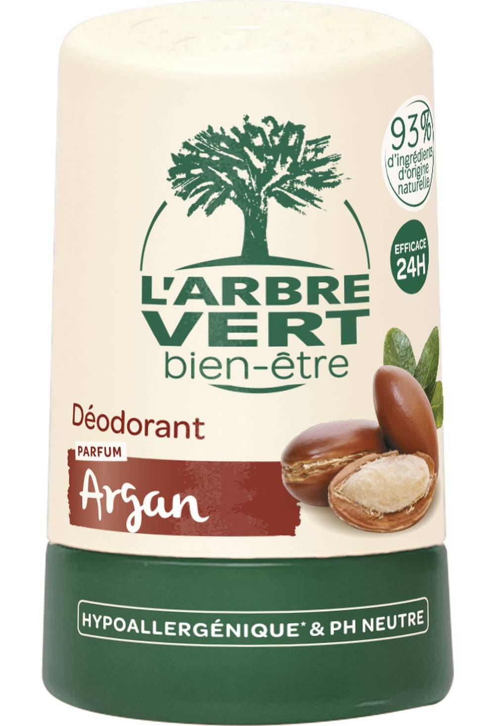 L'Arbre Vert - Déodorant efficace 24 h, argan (50ml)
