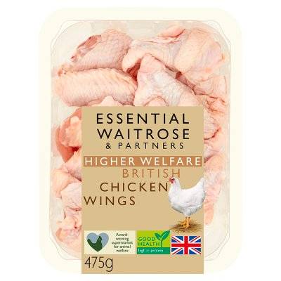 Waitrose & Partners Essential British Chicken Wings (475g)