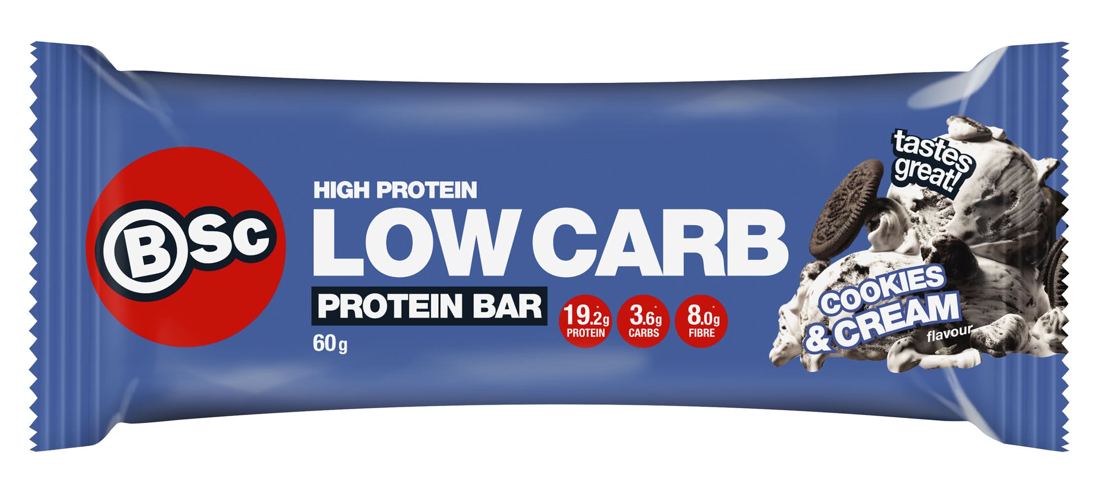 BSc Cookies & Cream Low Carb High Protein Bar (60g)