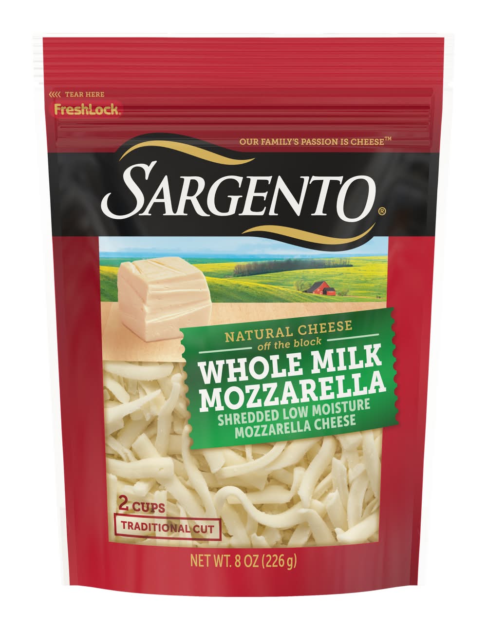 Sargento Traditional Cut Shredded Whole Milk Mozzarella Natural Cheese (8 oz)