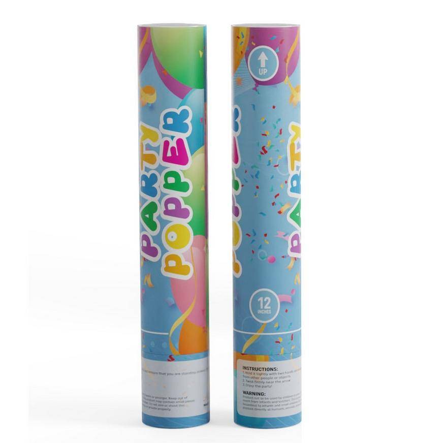 Party City Biodegradable Popper Confetti Cannon, Multicolor