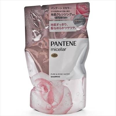 P＆G　パンテーン　ミセラー　ピュア＆ローズウォーター　ノンシリコンシャンプー　詰替　３５０ｍｌ