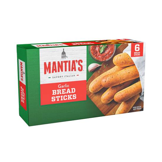 Mantia's Bread Sticks, Garlic (10.5 oz, 6 ct)