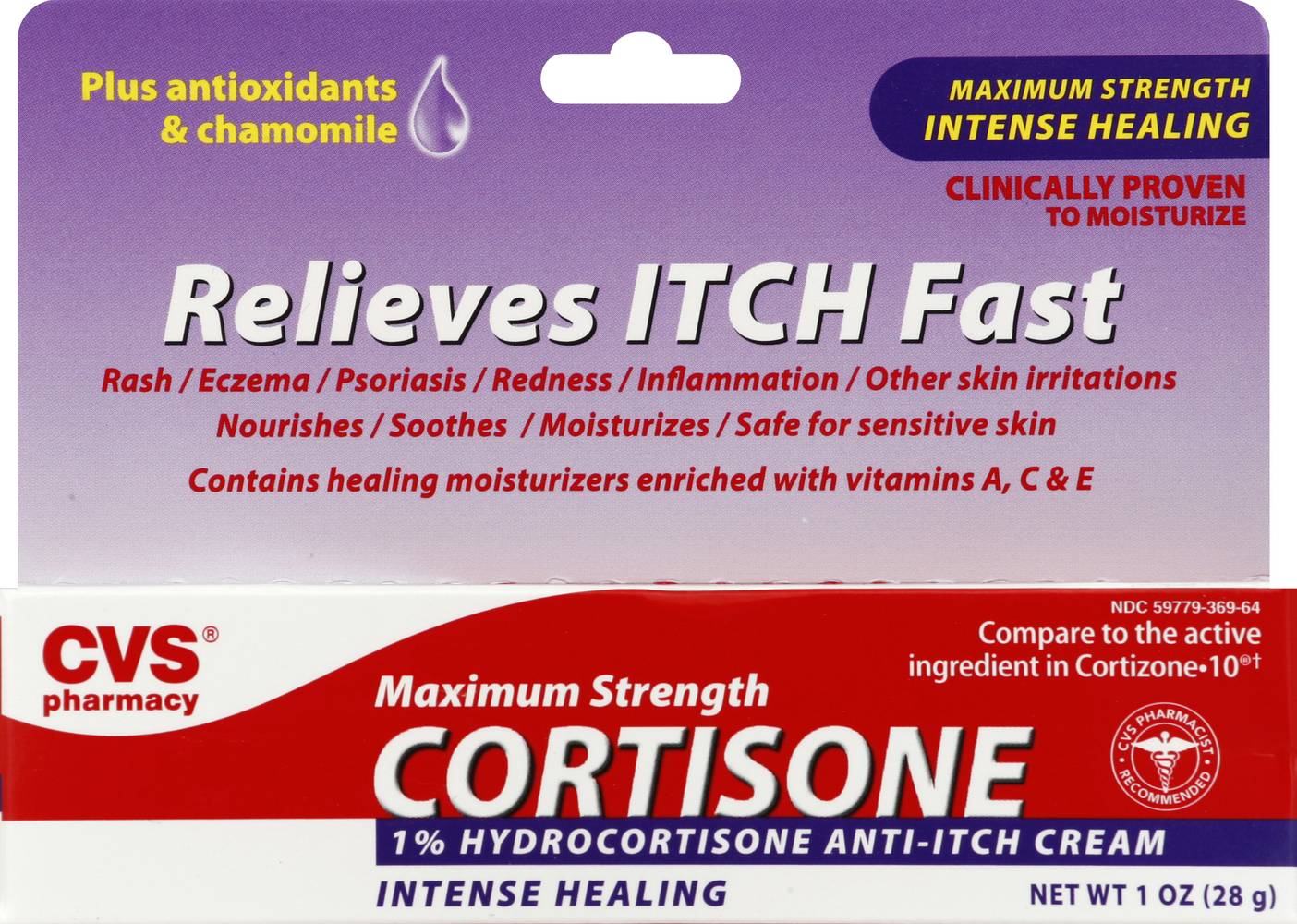 CVS Pharmacy Maximum Strength Cortisone 1% Hydrocortisone Anti-Itch Cream (1 oz)