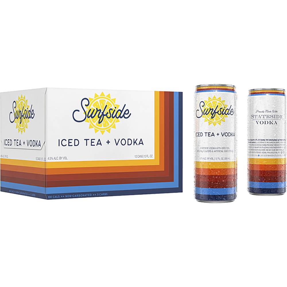 Stateside Surfside Iced Tea Vodka (4x 12oz cans)