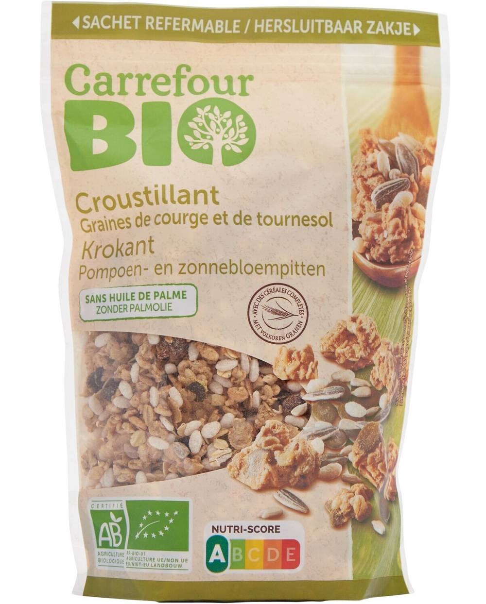 Carrefour Bio - Croustiallant céréales courge tournesol (375g)