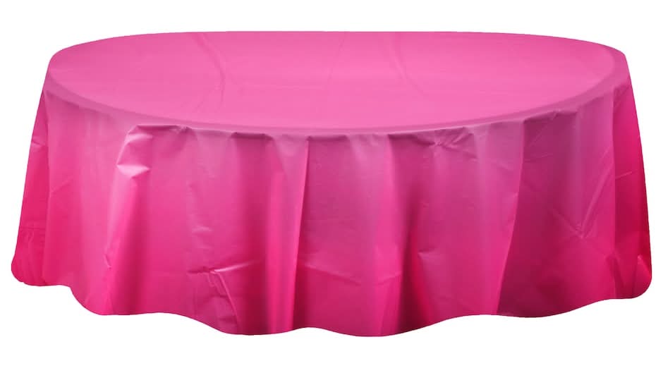 Round Table Covers, 84 in, Candy Pink