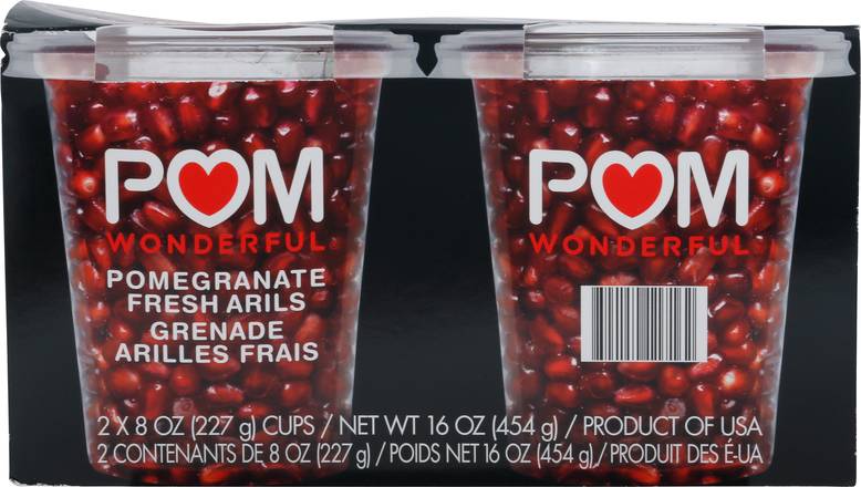 Pom Wonderful Pomegranate Fresh Arils Cups (2 x 8 oz)