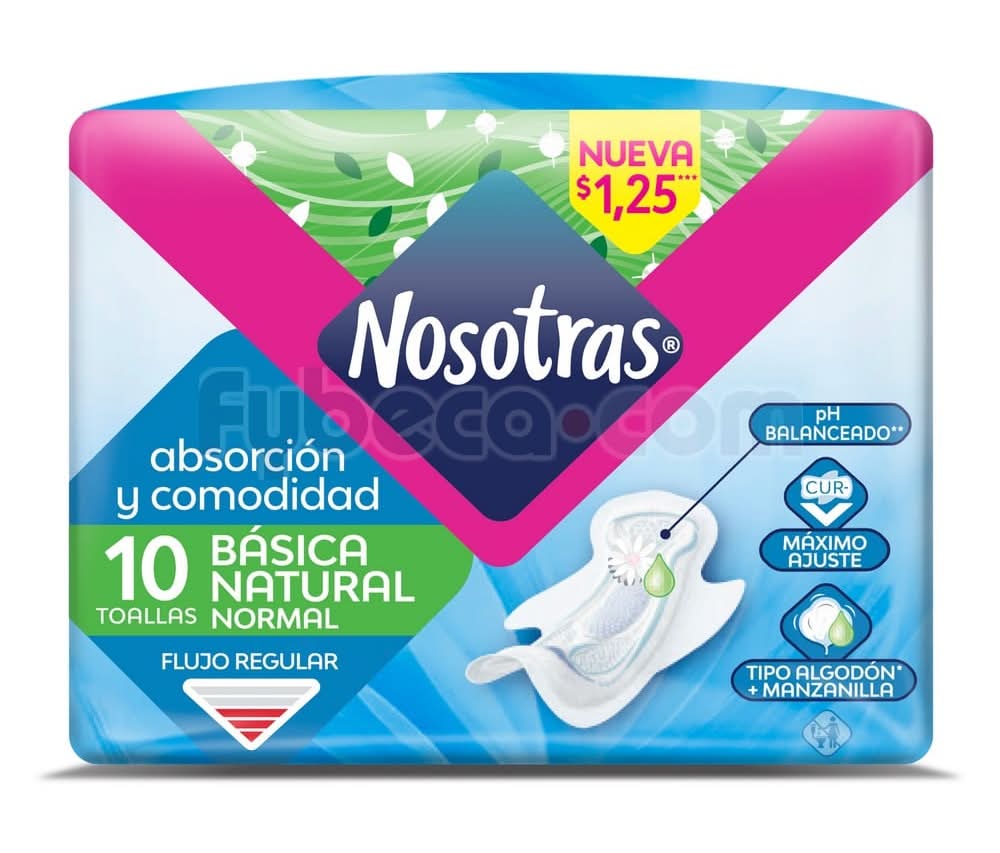 Toallas Nosotras Normales Basica Alas X 12