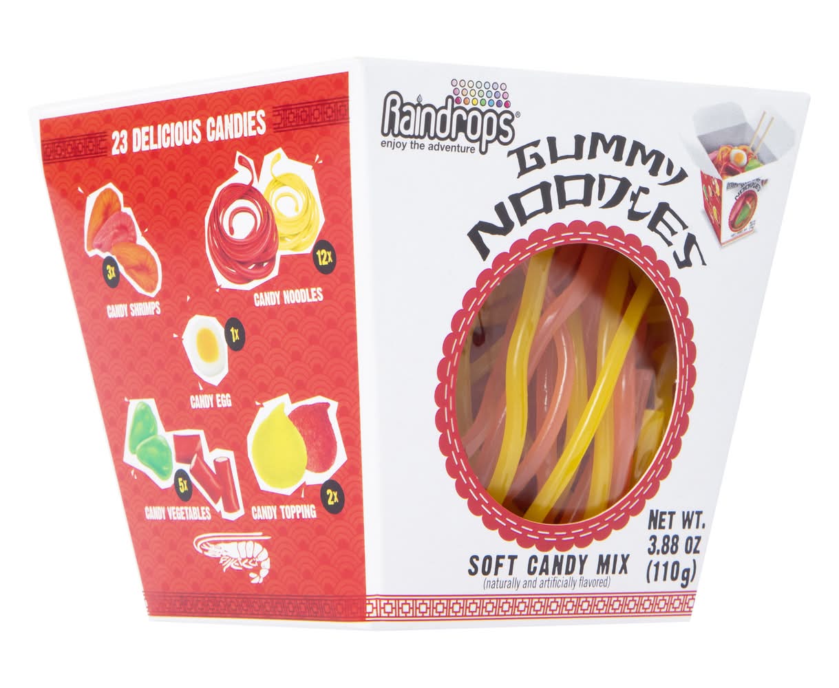 Raindrops® Gummy Candy Noodles Takeout Box 3.88oz