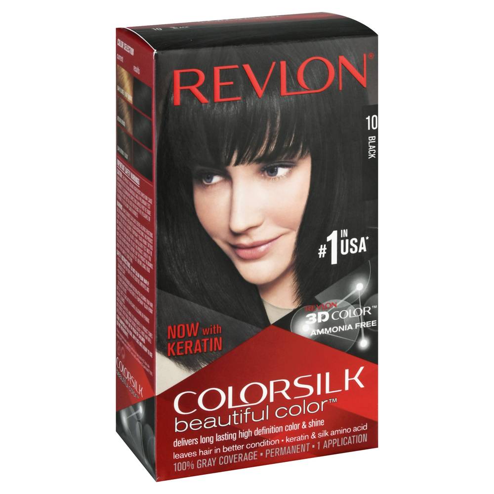 Revlon Colorsilk Permanent Hair Color Black 10 (2 fl oz)