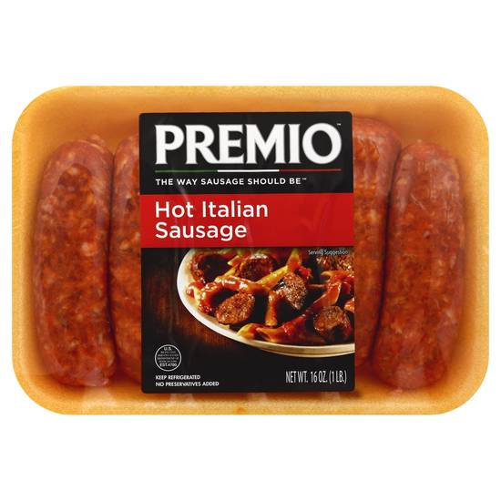 Premio Hot Italian Sausage (16 oz)