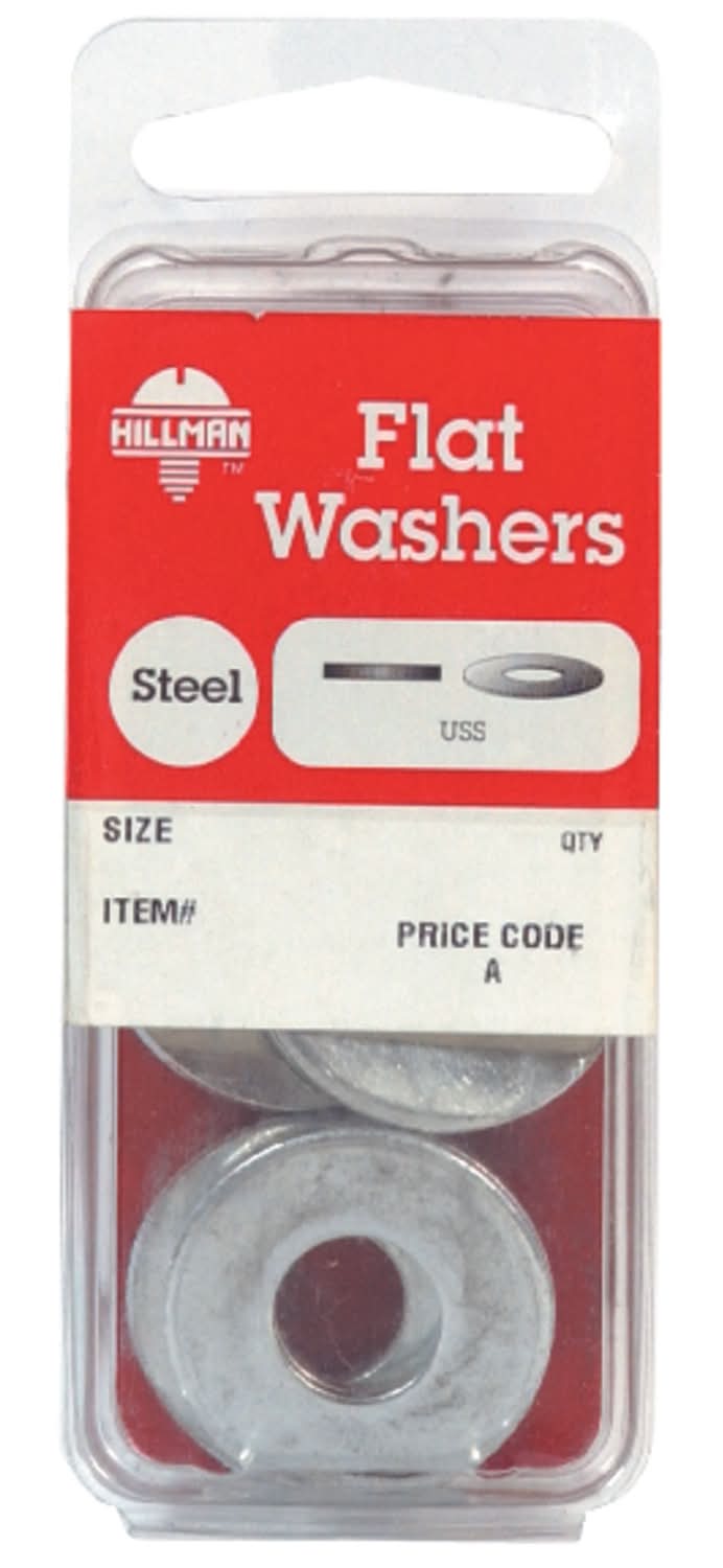 Hillman Zinc-Plated Steel 3/16 In. Uss Flat Washer 30 Pk