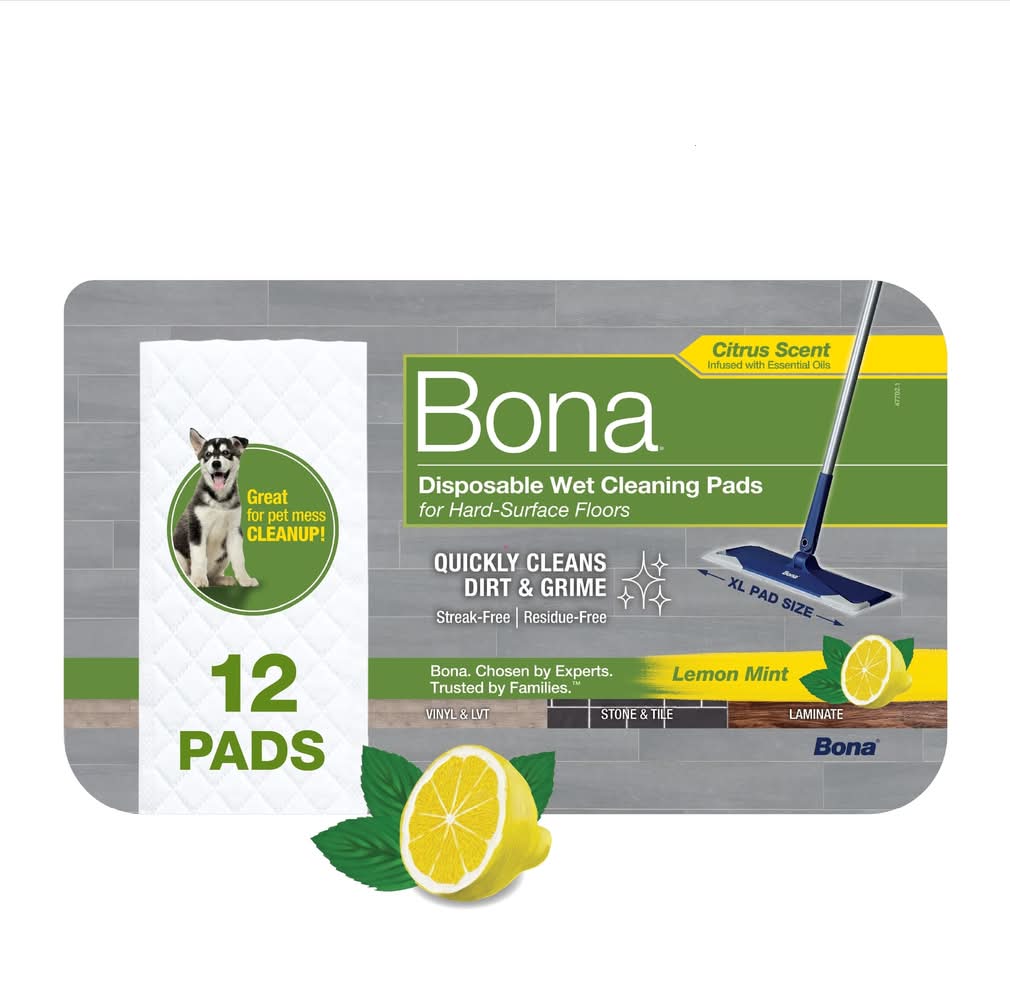 Bona 12 -Pack Microfiber Mop Pad