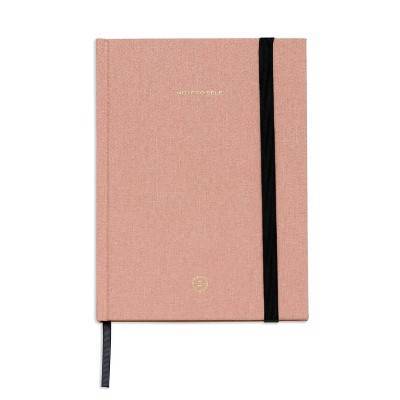 Wit & Delight Lined Journal Linen Note To Self, Pink