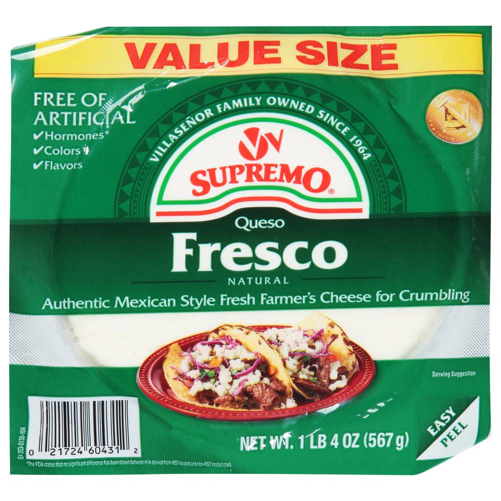Supremo Queso Fresco Value Size Cheese (4 oz)
