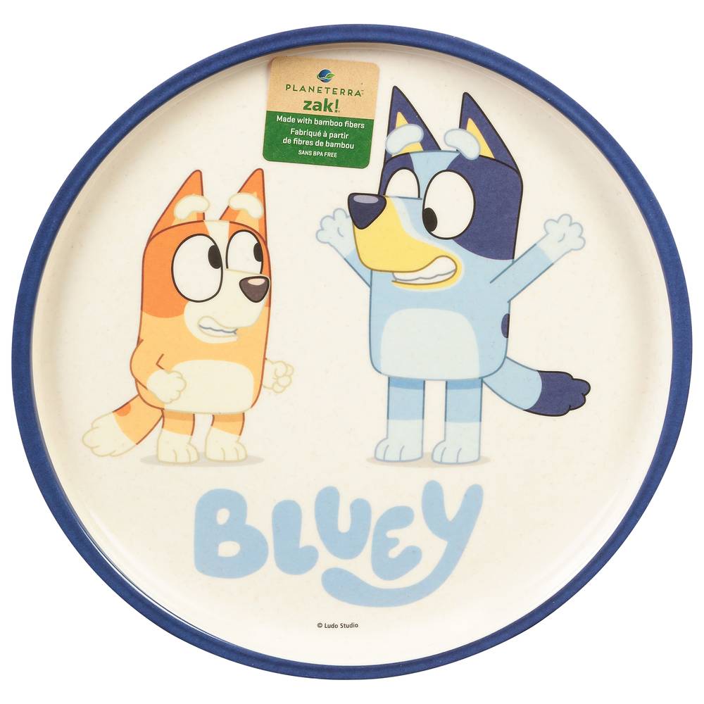 Zak Bamboo Fiber Plate Bluey