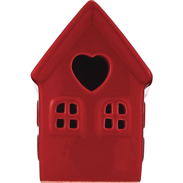 Red Ceramic House Decor With Light