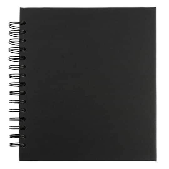 Recollections Spiral Bound Scrapbook Album, 8" X 8", Black