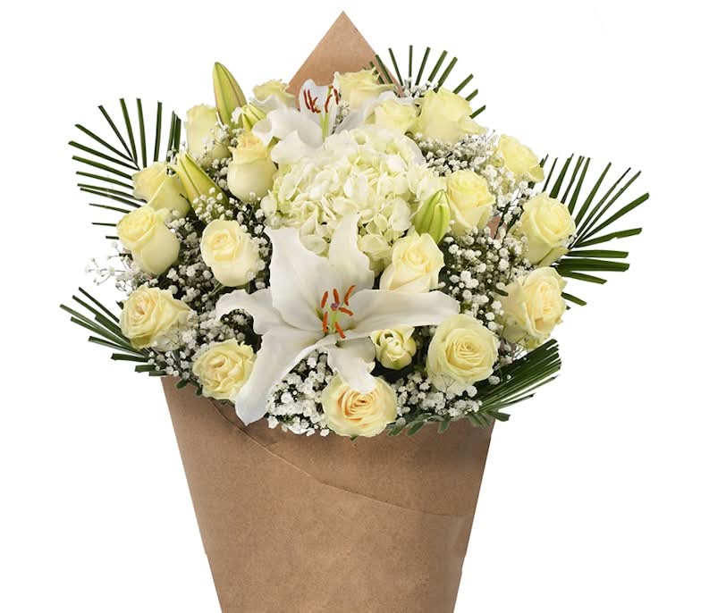 Bloom Haus™ 18 Plus Rose Bouquet - White