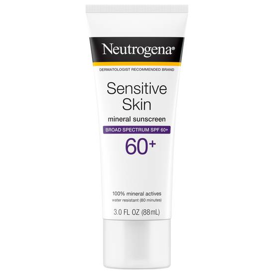 Neutrogena Sensitive Skin Mineral Sunscreen Spf 60+ Broad Spectrum