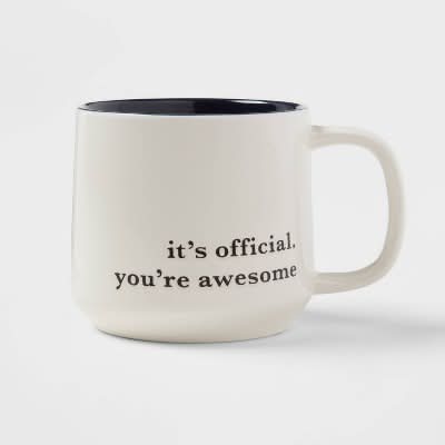 Threshold Stoneware You're Awesome Mug 16 oz, Cream
