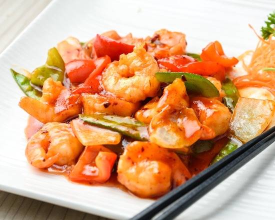 Hot and Spicy Shrimp (with rice)