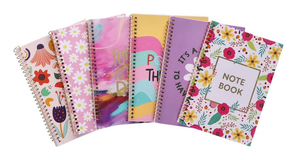OfficeHub Fashion Spiral Notebook 50 Sheets, 5x7 in