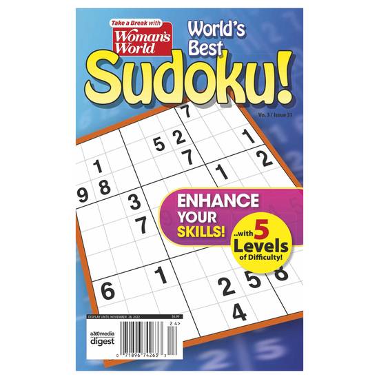 Woman's World World's Best Variety Puzzles Sudoku Magazine