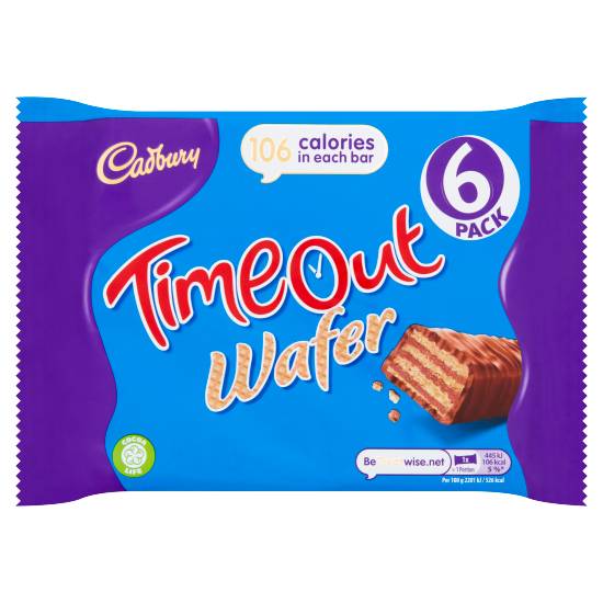 Cadbury Timeout Wafer Bar (6 ct)