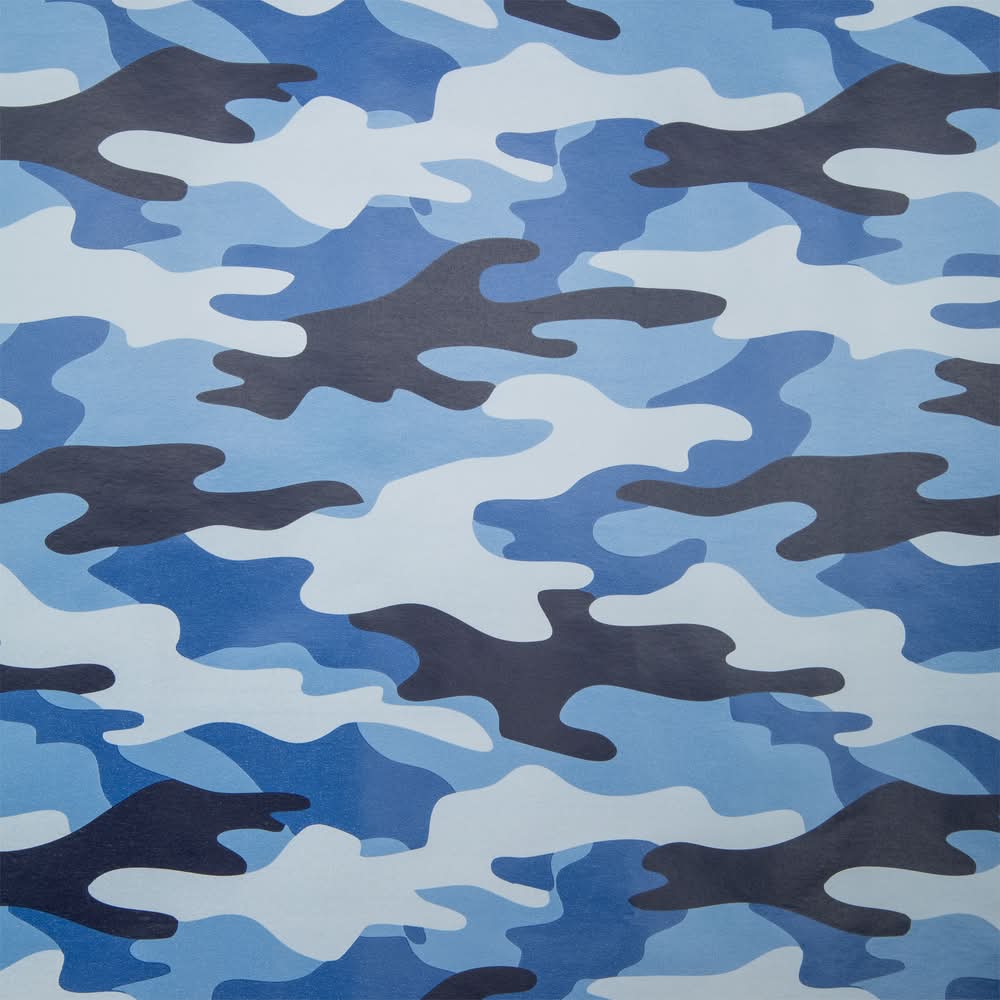 Printed Icons Gift Wraps Blue Camo