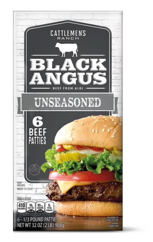 Cattlemen's Ranch Black Angus Beef Burger Patties, Unseasoned (6 x 0.33 lbs)