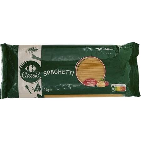 FID -Pâtes Spaghetti CARREFOUR CLASSIC' - le paquet d'1Kg